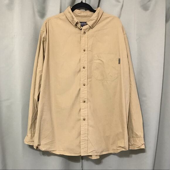Woolrich Men’s Tan Button Up Shirt size XL - Picture 1 of 5